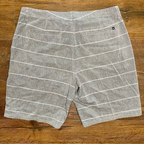 Hurley porter gray striped shorts size 36 - Picture 3 of 6